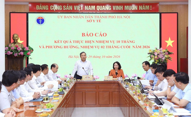 Chủ tịch UBND thành phố Hà Nội Vũ Đại Thắng kết luận buổi làm việc